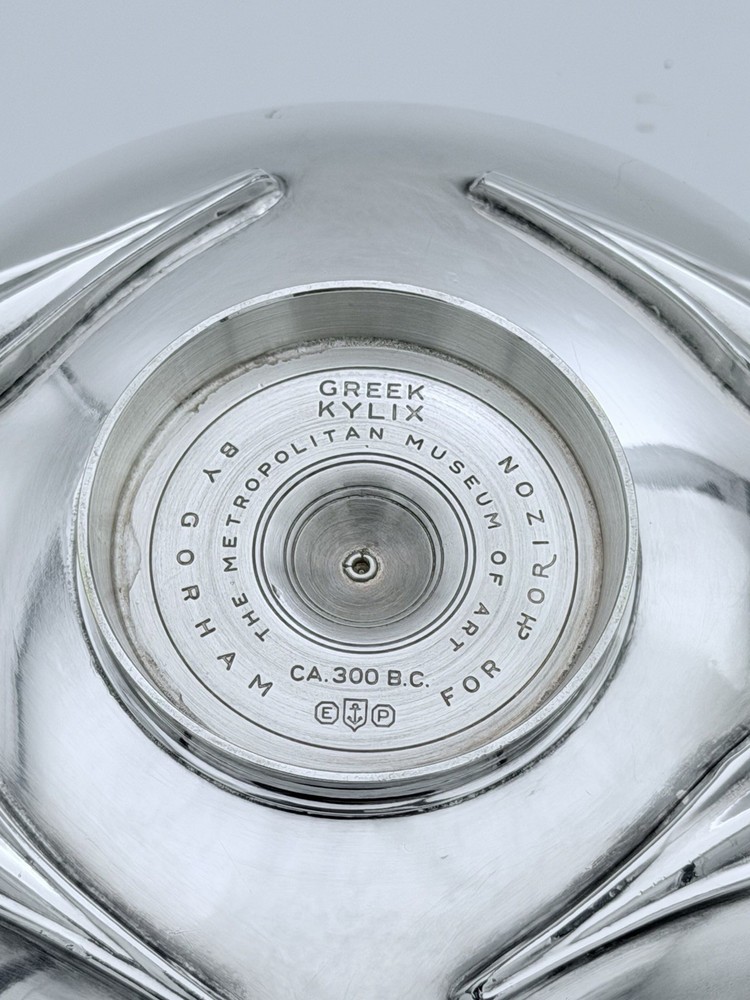 Vintage Gorham Silverplate Greek Kylix Bowl - Met Museum Designed-Scroll Handles