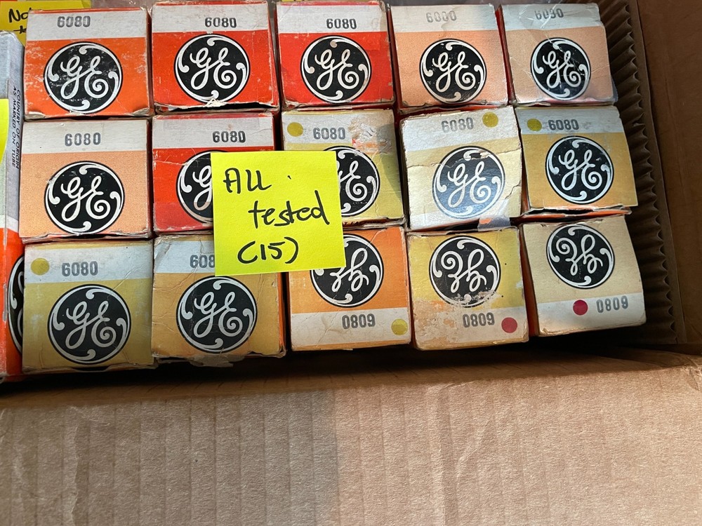 GE 6080 NOS Tubes, tested