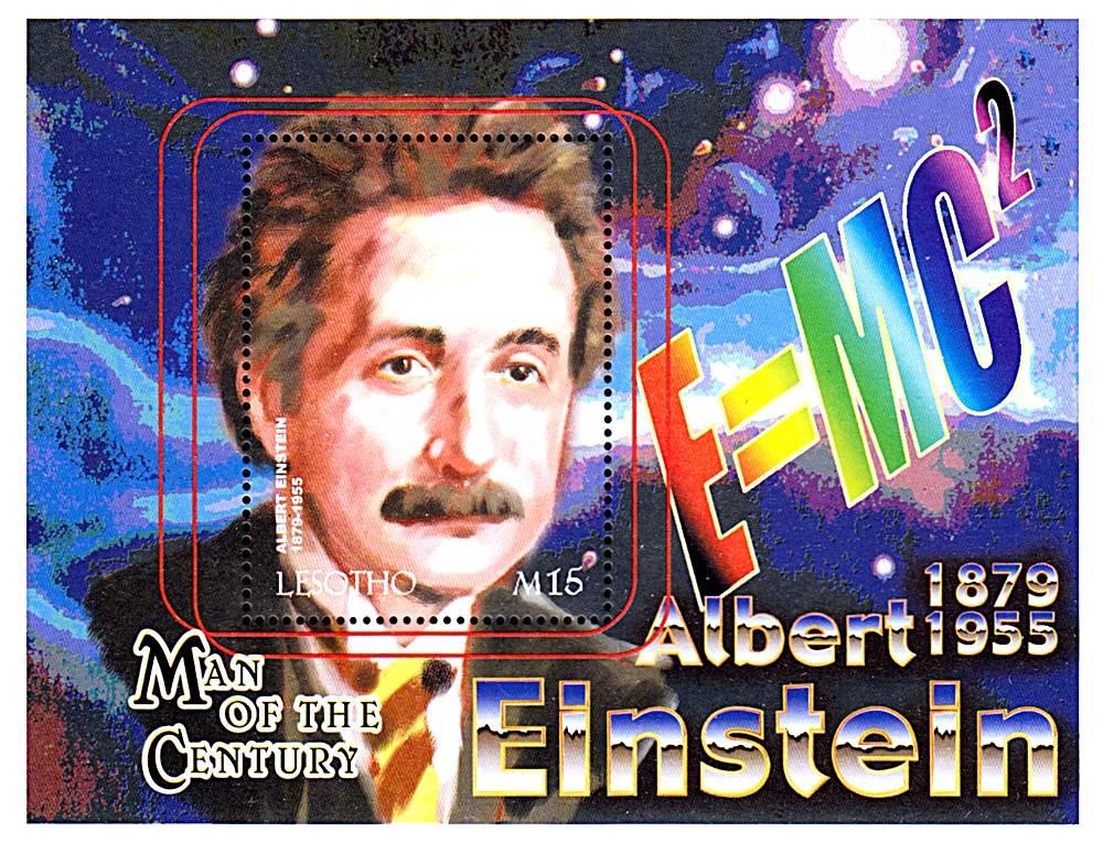 LESOTHO 2000 ALBERT EINSTEIN S/S ** ATOM, JUDAICA, NOBEL 💲FREE SHIPPING💲
