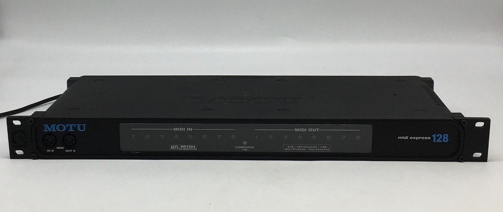 MOTU MIDI Express 128 USB MIDI Interface w/ Manual & Cable Tested Excellent