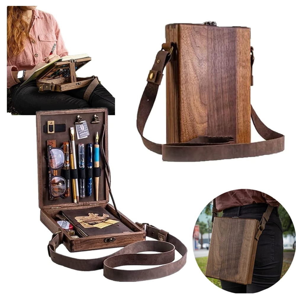 Portable Wooden Desktop Painting & Drawing Easel With Storage Box Multi-function