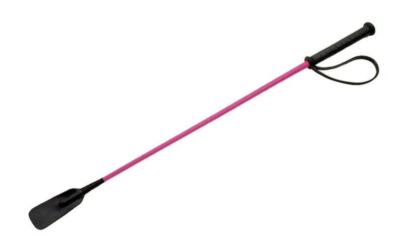 PINK LEATHER RIDING CROP EQUESTRIAN TRAINING HORSE WHIP 27" GREAT QUALITY!