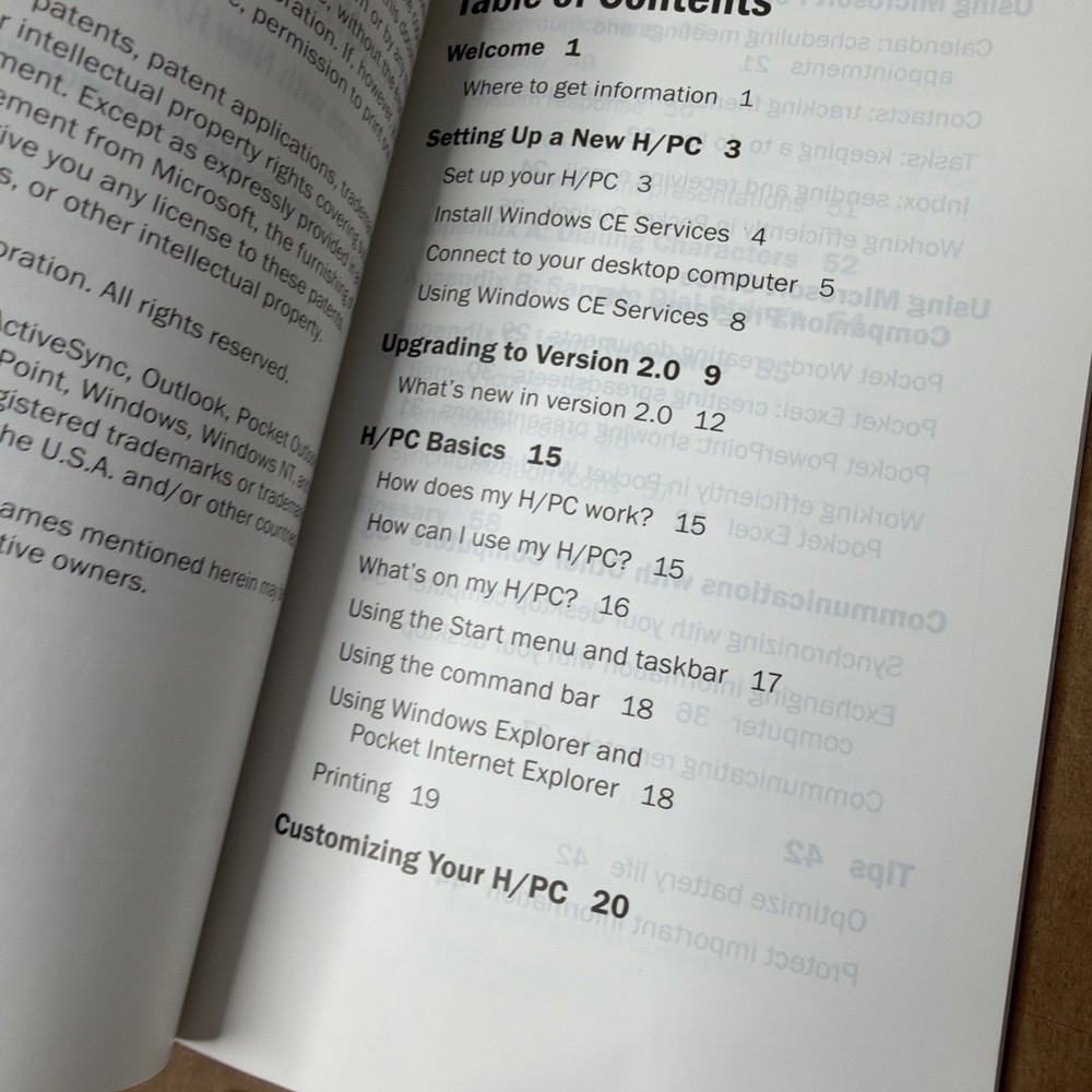 Microsoft Windows CE Handheld PC COA Disk Operating System Guide Manual Books