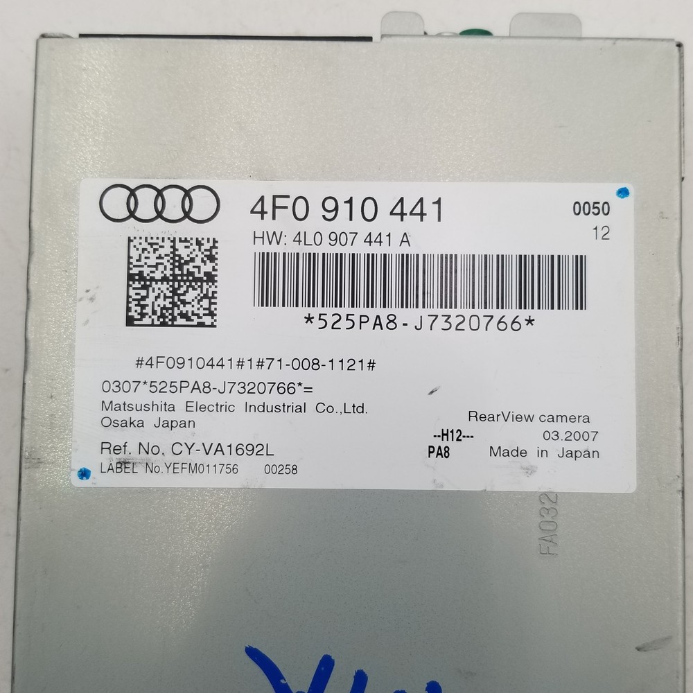 2007 2008 Audi S6 Rear View Camera Control Module OEM 4F0910441A