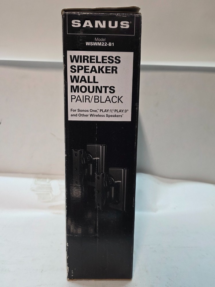 SANUS WSWM22B1 Adjustable Speaker Mounts - Black ( Pair)