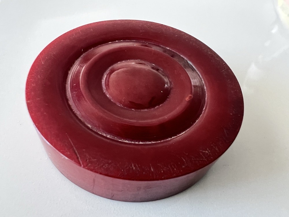 VTG Bakelite Catalin Backgammon Checker 1.75in Replacement Cherry Red 20g
