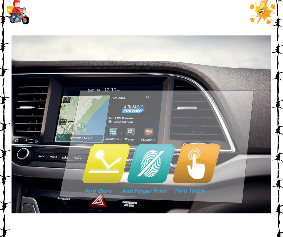 Universal Trimmable Screen Protector for All Scion Navigation (3-Pack), Anti-Gla