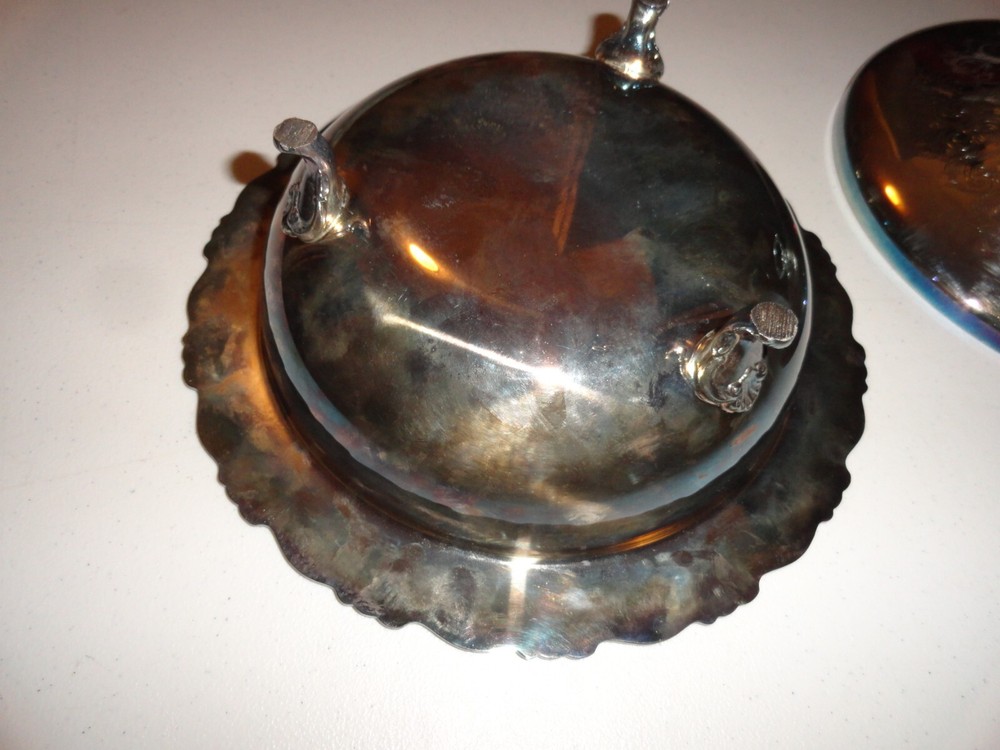 Vintage Serving Dish 10 1/2" Oneida Silverplate Covered 3 Leg