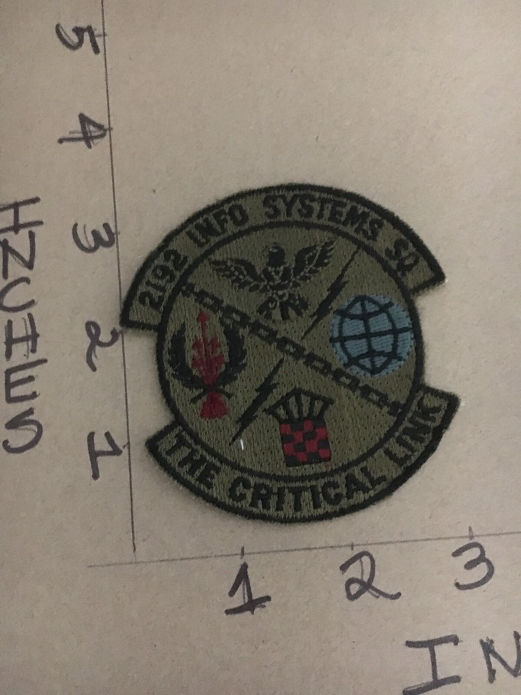 USAF 2192nd Info Systems Squadron subdued patch 5/3/25