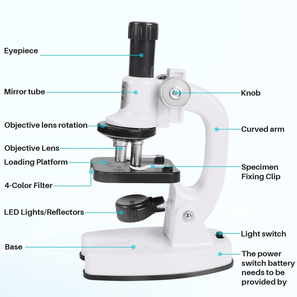 Beginner 200X/600X/1200X Microscope Science Kit for Kids