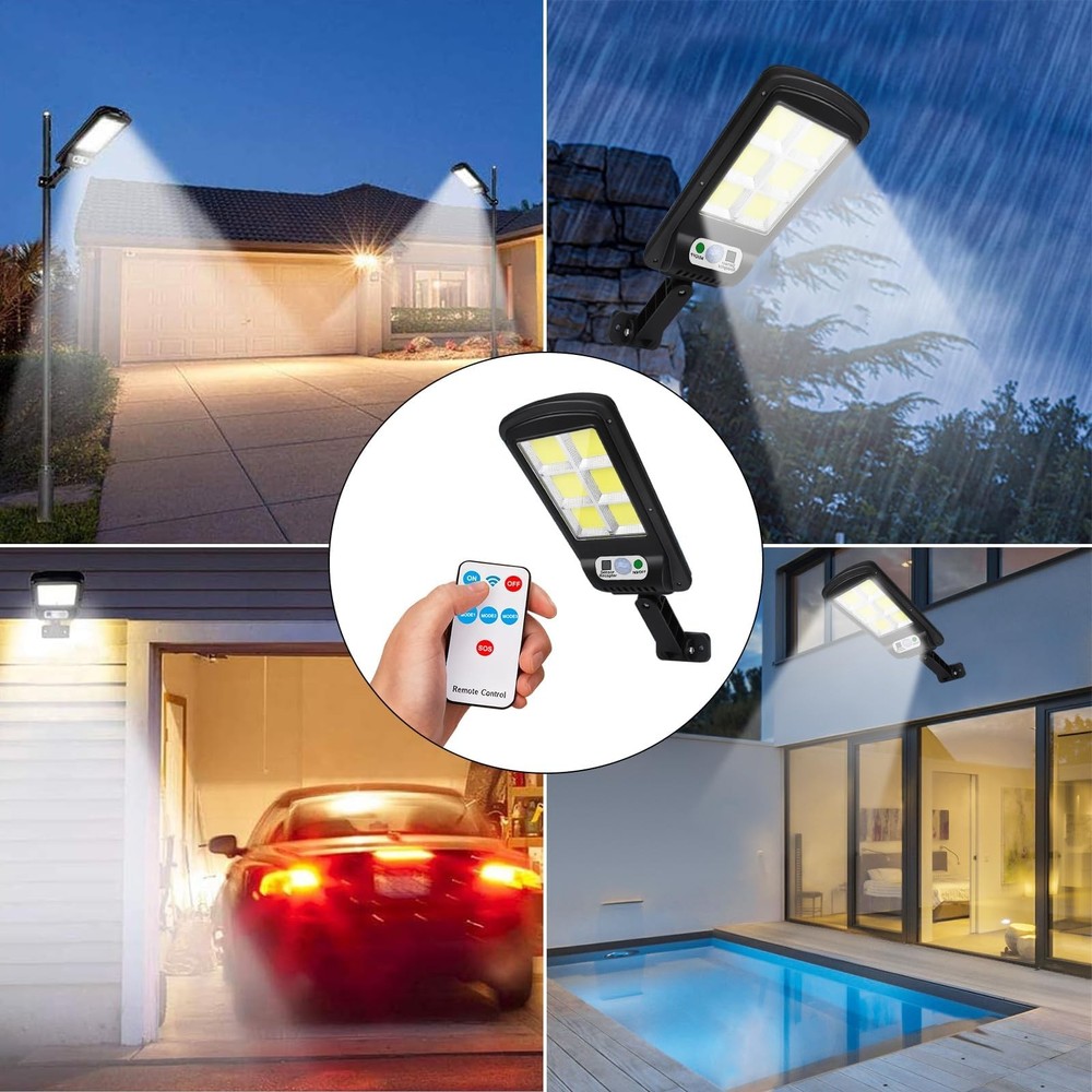 2 Pack 120 LED Solar Security Lights Outdoor, Motion Sensor with Remote Contr...