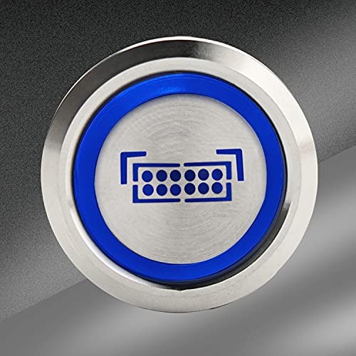 Led Light Bar Push Button Switch ON Off SPST Sliver Shell-Blue LED LIGHT BAR