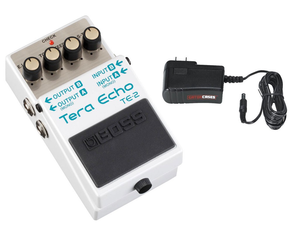 Boss TE-2 - Tera Echo + Gator 9V Power Supply Combo