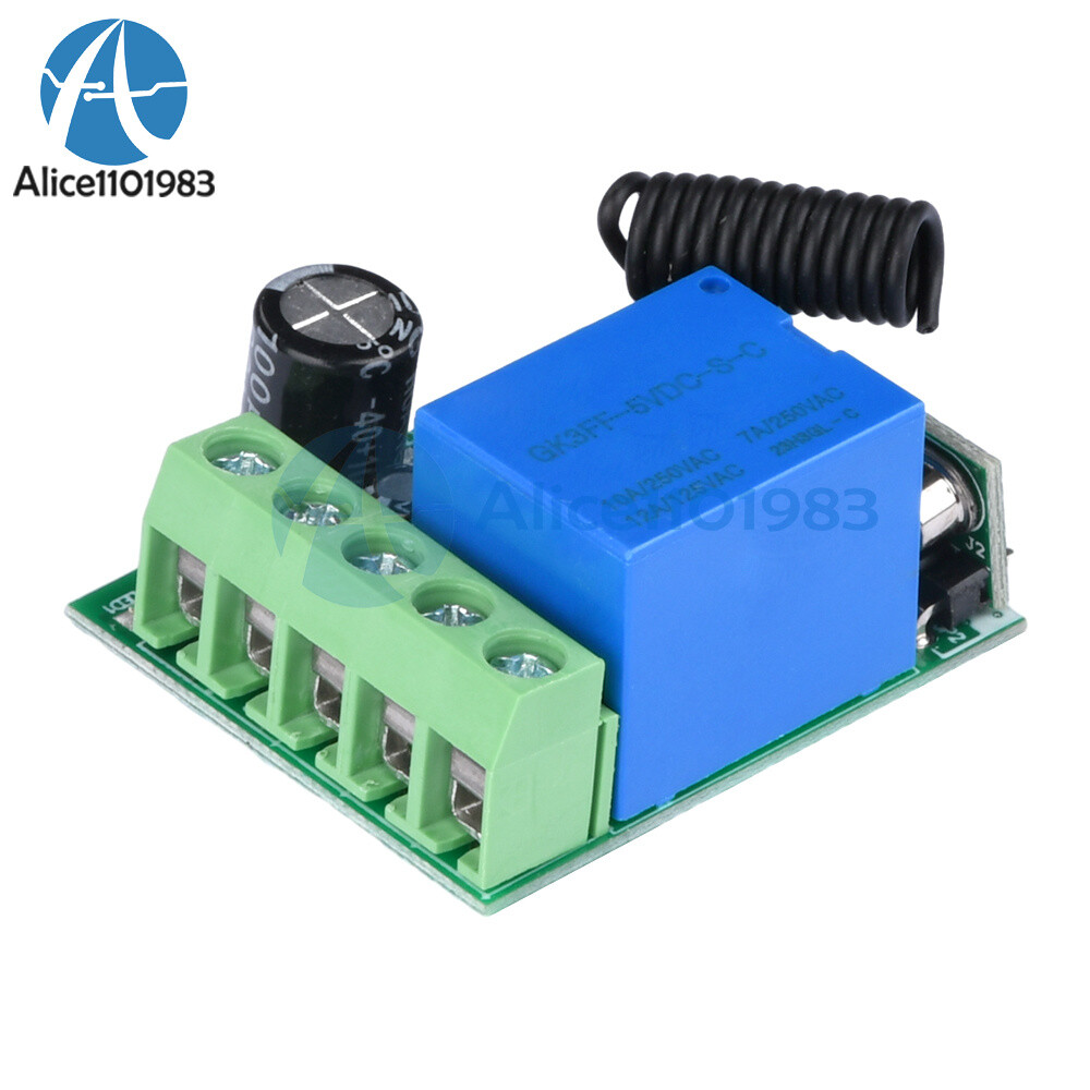 433Mhz 5-60V 1CH Universal Wireless Remote Control Switch Relay Receiver Module