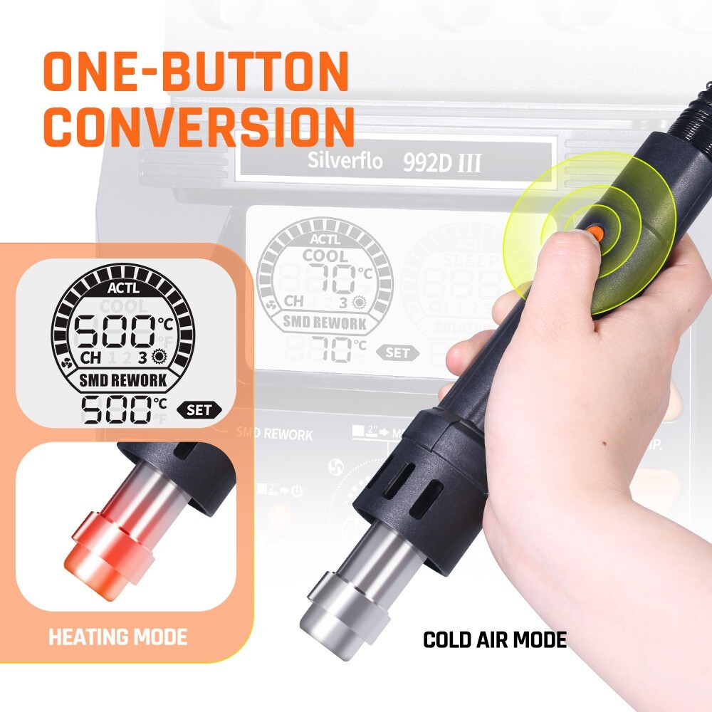 High-Precision 245 Desoldering Station 2-in-1 Hot Air Rework Soldering station