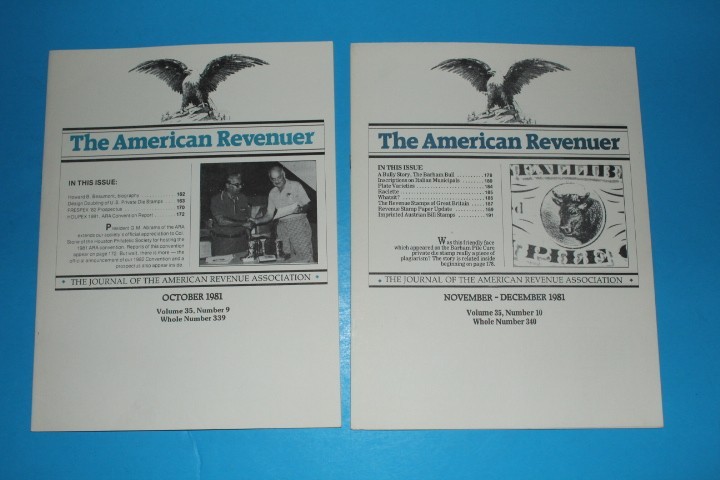 The American Revenuer Journal 1981 FULL Year BlueLakeStamps Outstanding content!