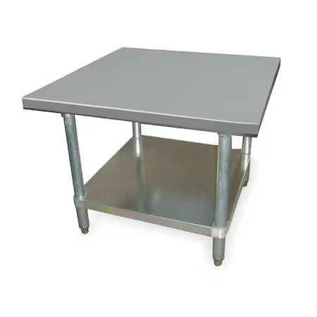 Fixed Work Table, Ss, 36" W, 30" D,  4Uel2