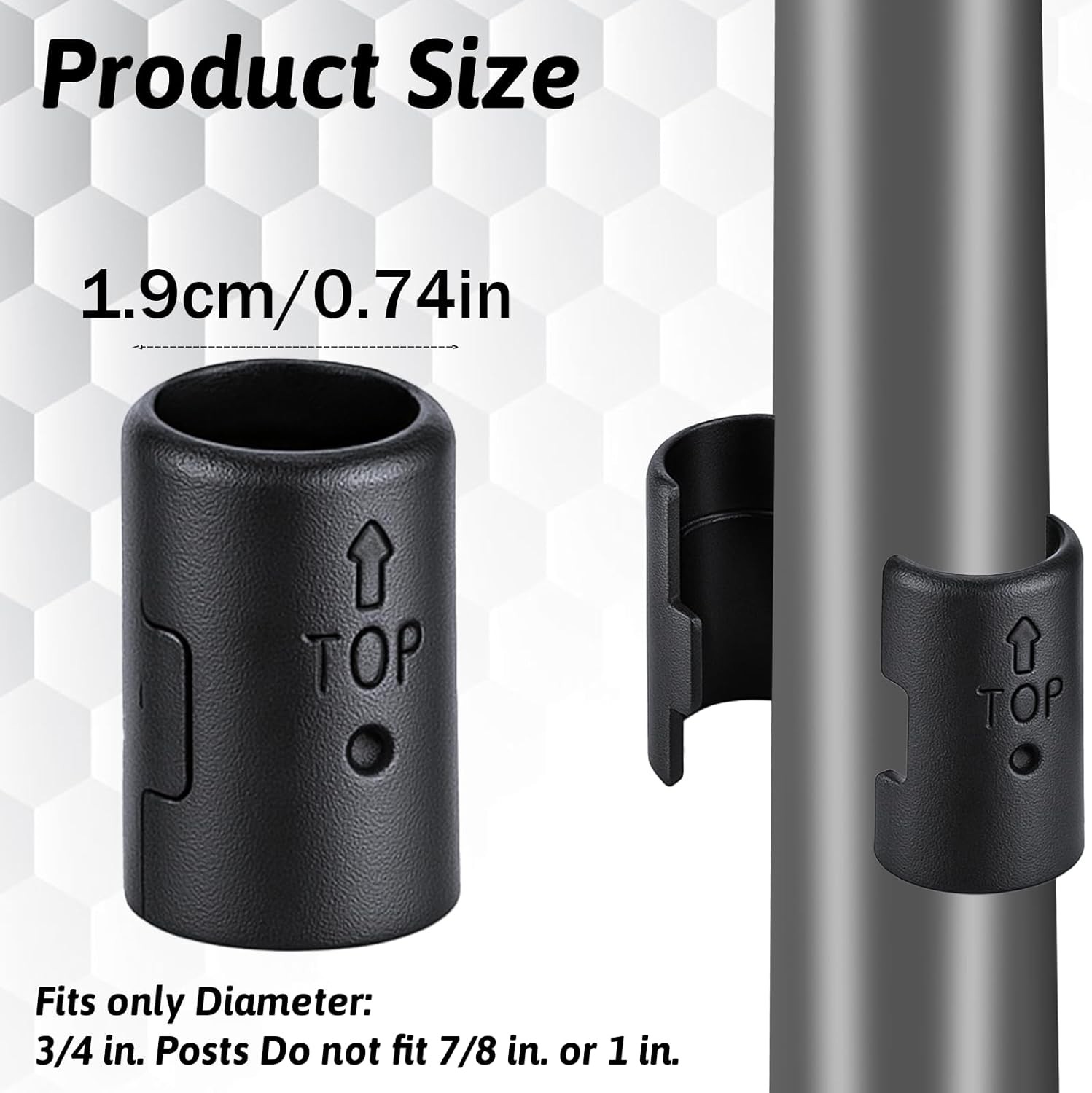 24 Pcs Wire Shelf Clips 3/4" Post Plastic Rack Replacements for Wire Shelving