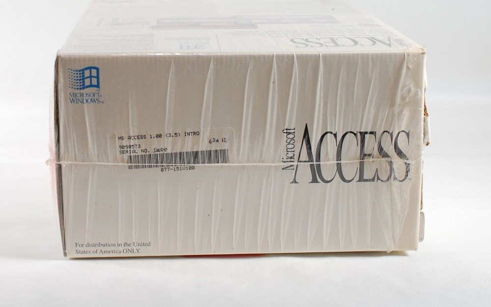 Vintage Microsoft Access v1.0 DBMS Software for Windows - Boxed with all disks