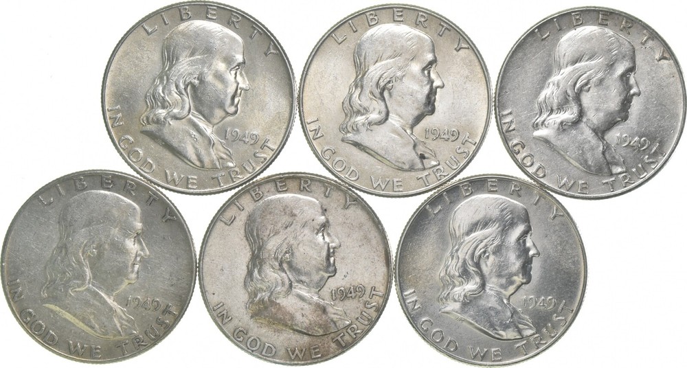 1949 Franklin Half Dollar AU