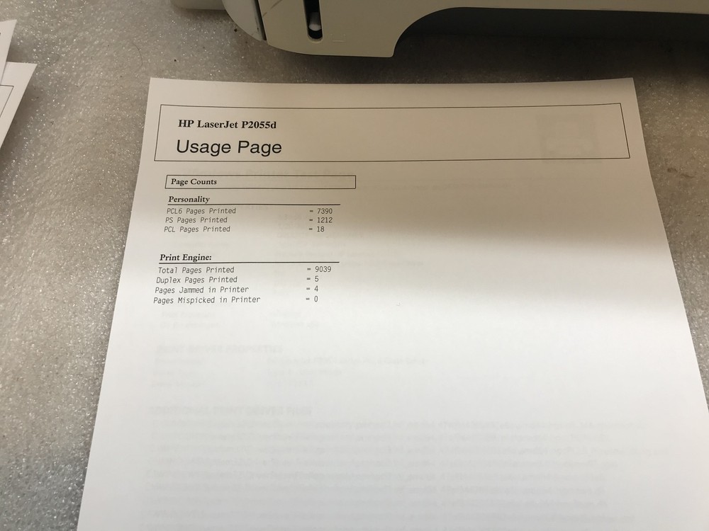 HP LaserJet P2055d Workgroup Laser Printer 9K Page Count Tested & Functional