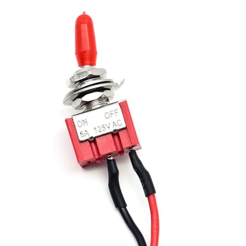 Mini Toggle Switch 4PCS 2 Position 2 Pin Latching Toggle Switch ON/Off with