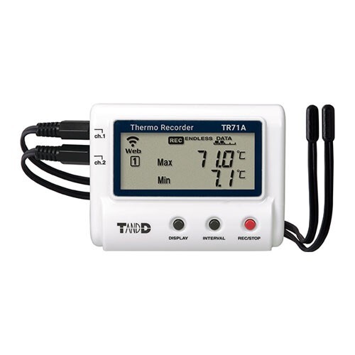 TandD TR71A Bluetooth and WiFi Temperature Data Logger