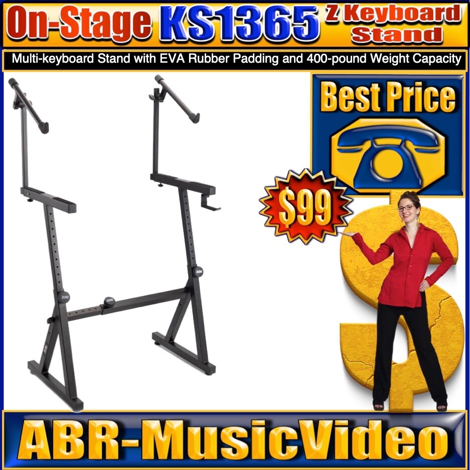 On-Stage KS1365 Z Keyboard Stand with Second Tier