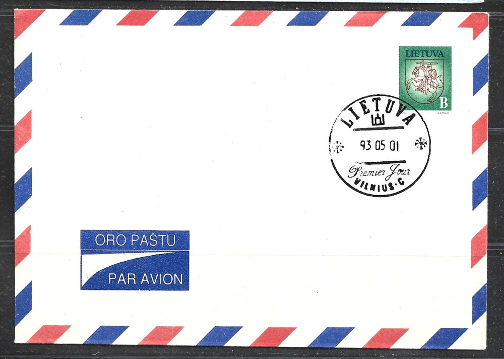 LITHUANIA LETTER ISSUE UNUSED FROM 1993