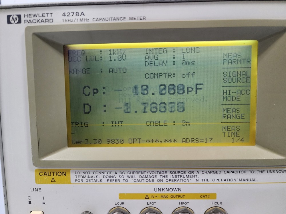 HP 4278A 1 kHz/1 MHz Capacitance Meter