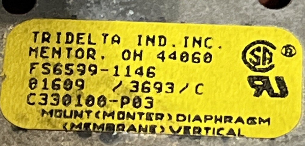 Furnace Pressure Switch FS6599-1146 (RA)
