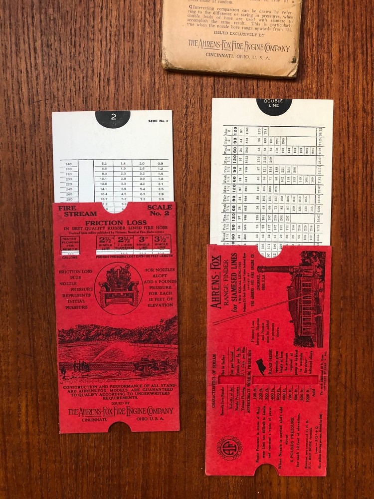 Ahrens Fox Fire Engine Company Fire Stream Range Finder 1919