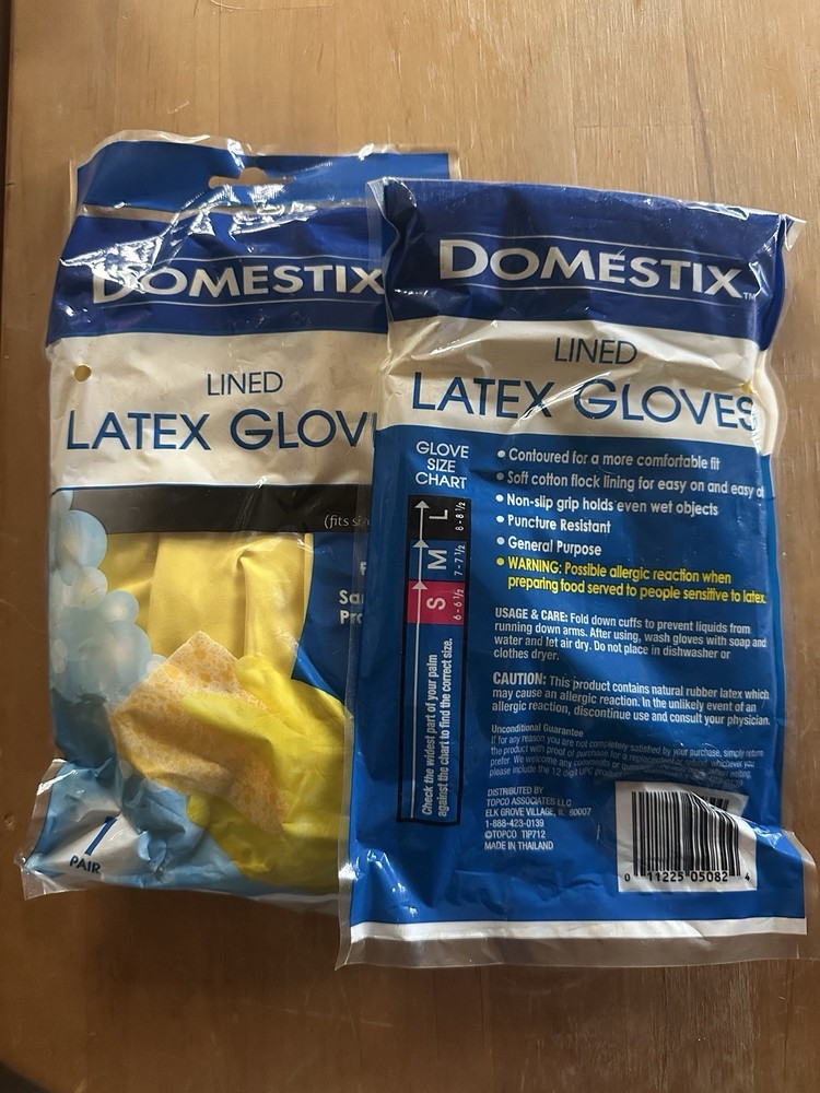 Domestix Latex Gloves New Size Large