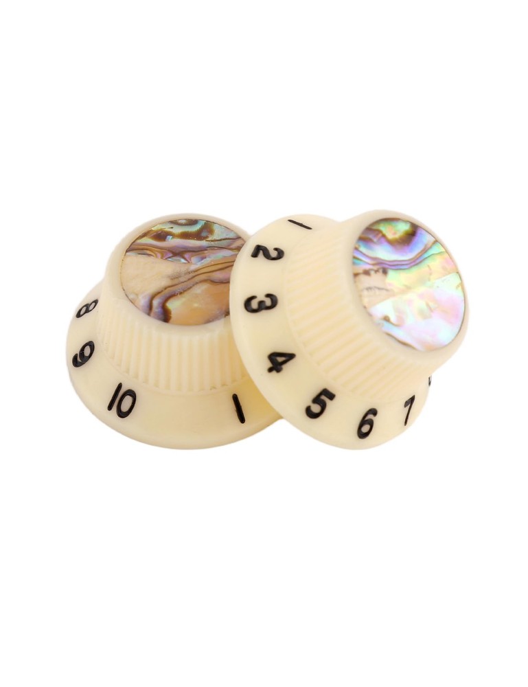 Rubatone Guitar Knobs Abalone Top Speed Control Knobs 6mm Shaft Pots Volume T...