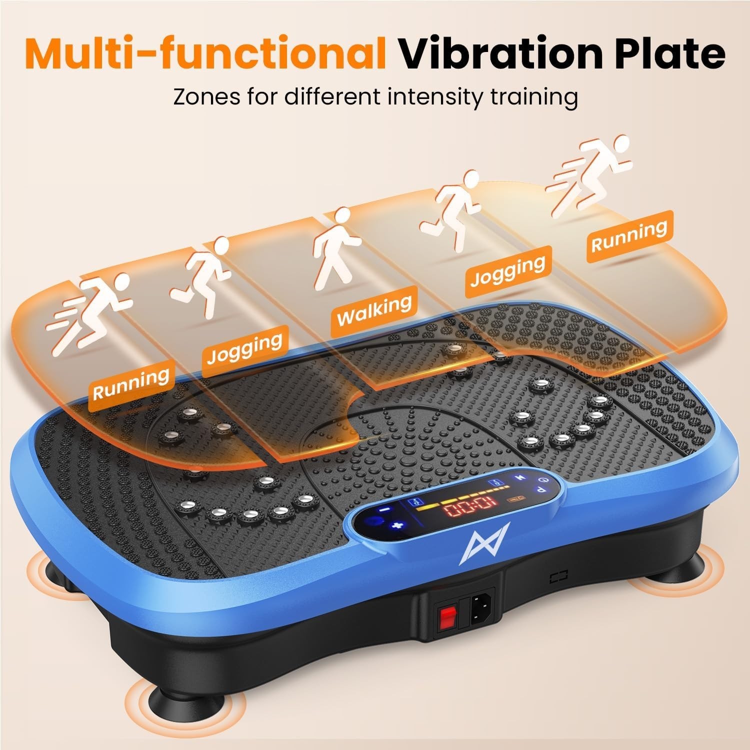 Vibration Plate for Fitness AXV Super Premium Platform Exercise Machine Blue