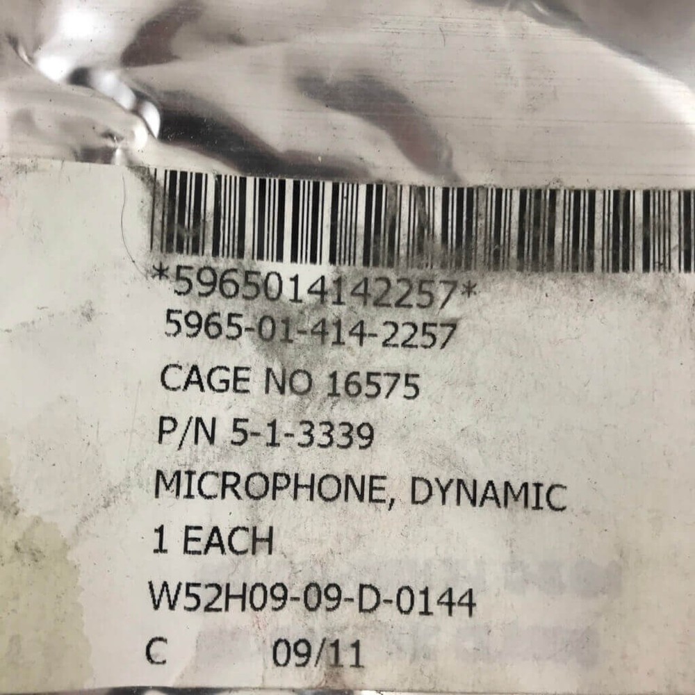 USGI Gas Mask Dynamic Microphone - New