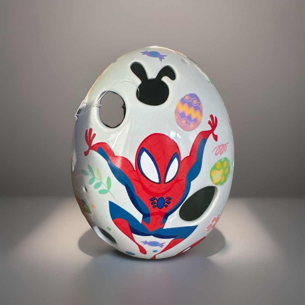 Marvel Spiderman Ceramic LED Easter Decorative Accent Decor 8"