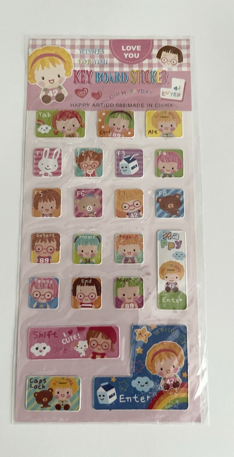 Cute Cartoon Keyboard Stickers