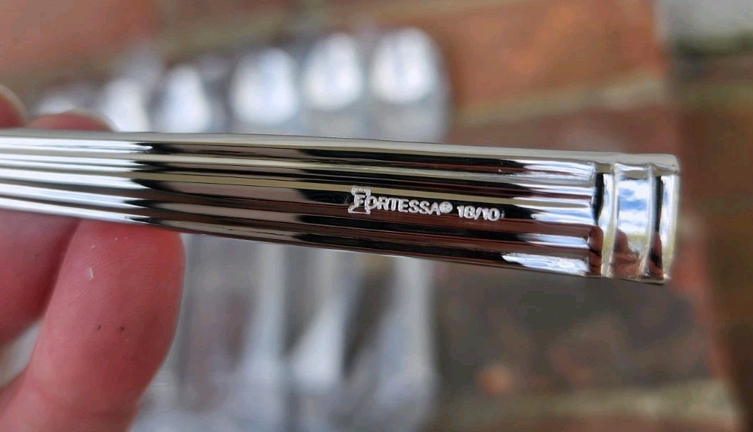 12 Pc Fortessa Doria 7.1" 18/10 Stainless Steel Extra Heavy Weight Oval Spoons