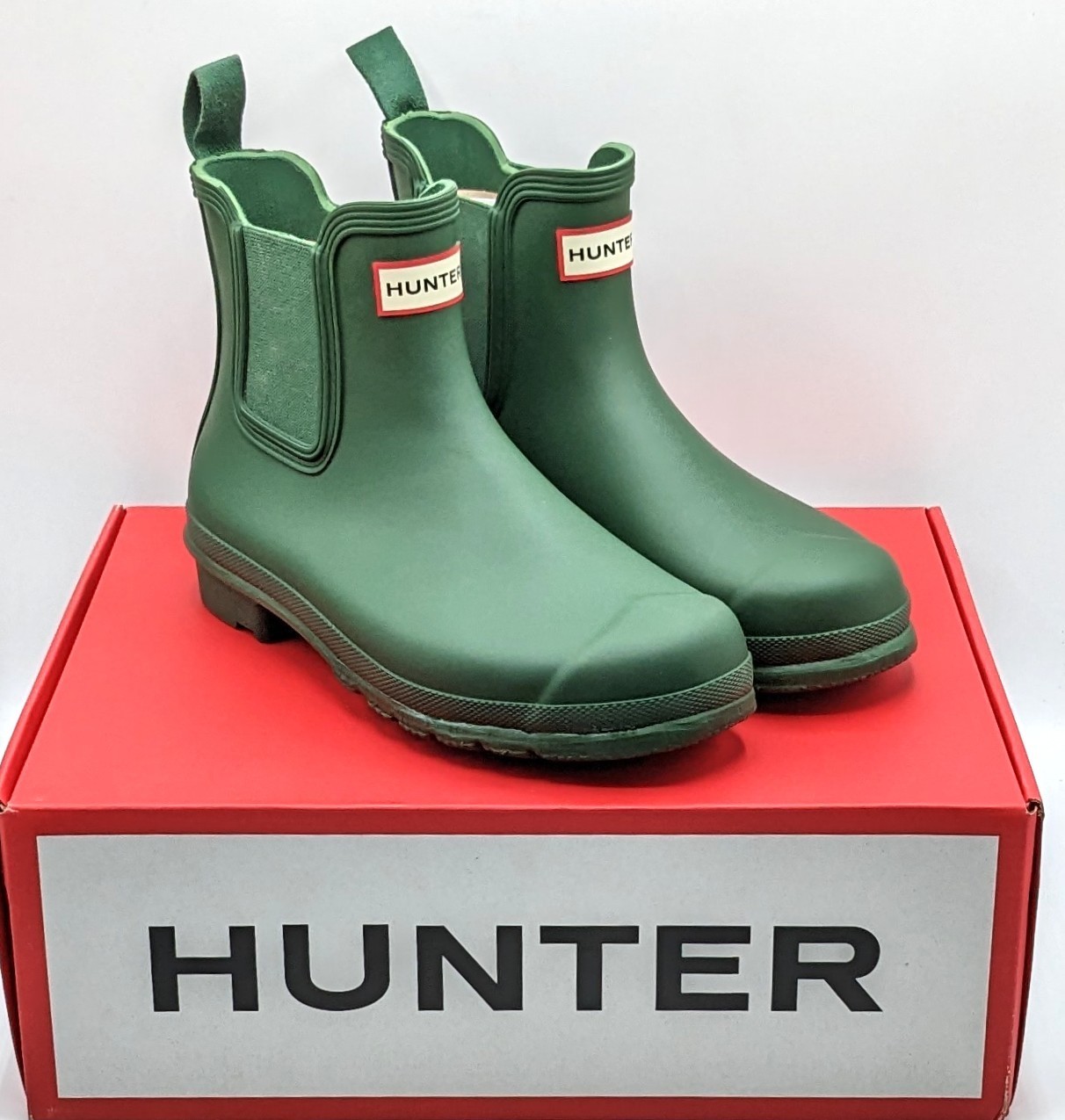 Hunter Original Chelsea Women's Waterproof Rain & Farm Boots (Hunter Green) NEW