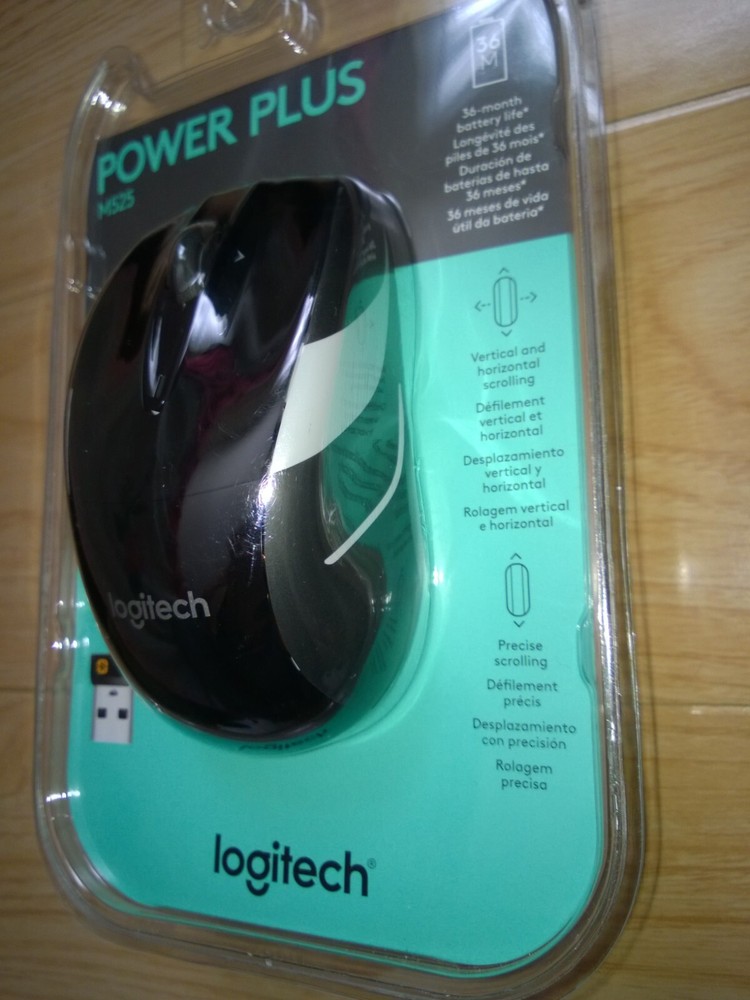 Logitech M525 Power Plus Optical Wireless Mouse Black