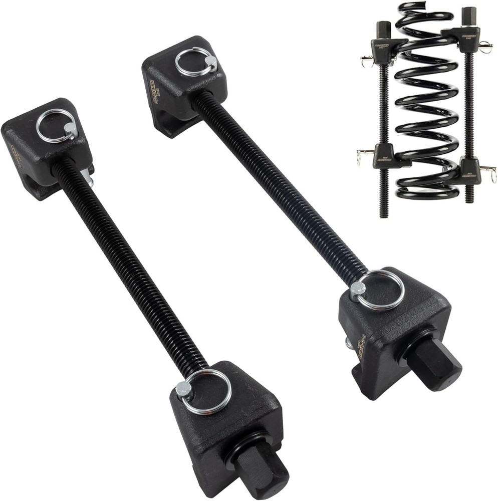 Universal 2-Piece Strut Spring Compressor - Safely Compress MacPherson Springs