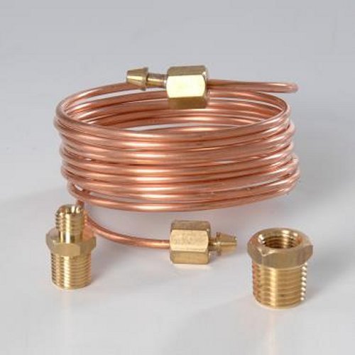 Mechanical Oil Pressure Gauge 72" Inch Copper Line Tubing Install Kit w/ Fitting