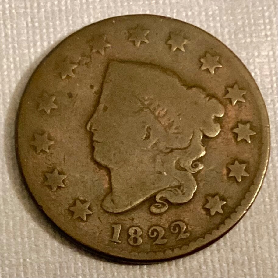 1822 US Large Cent cd -