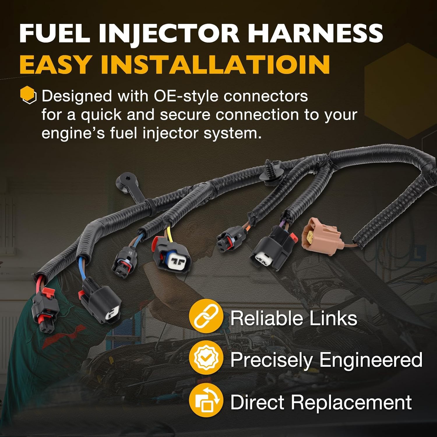 68087837AF Injector Wiring Engine Wire Harness For 12-24 Ram 1500 Jeep Wrangler