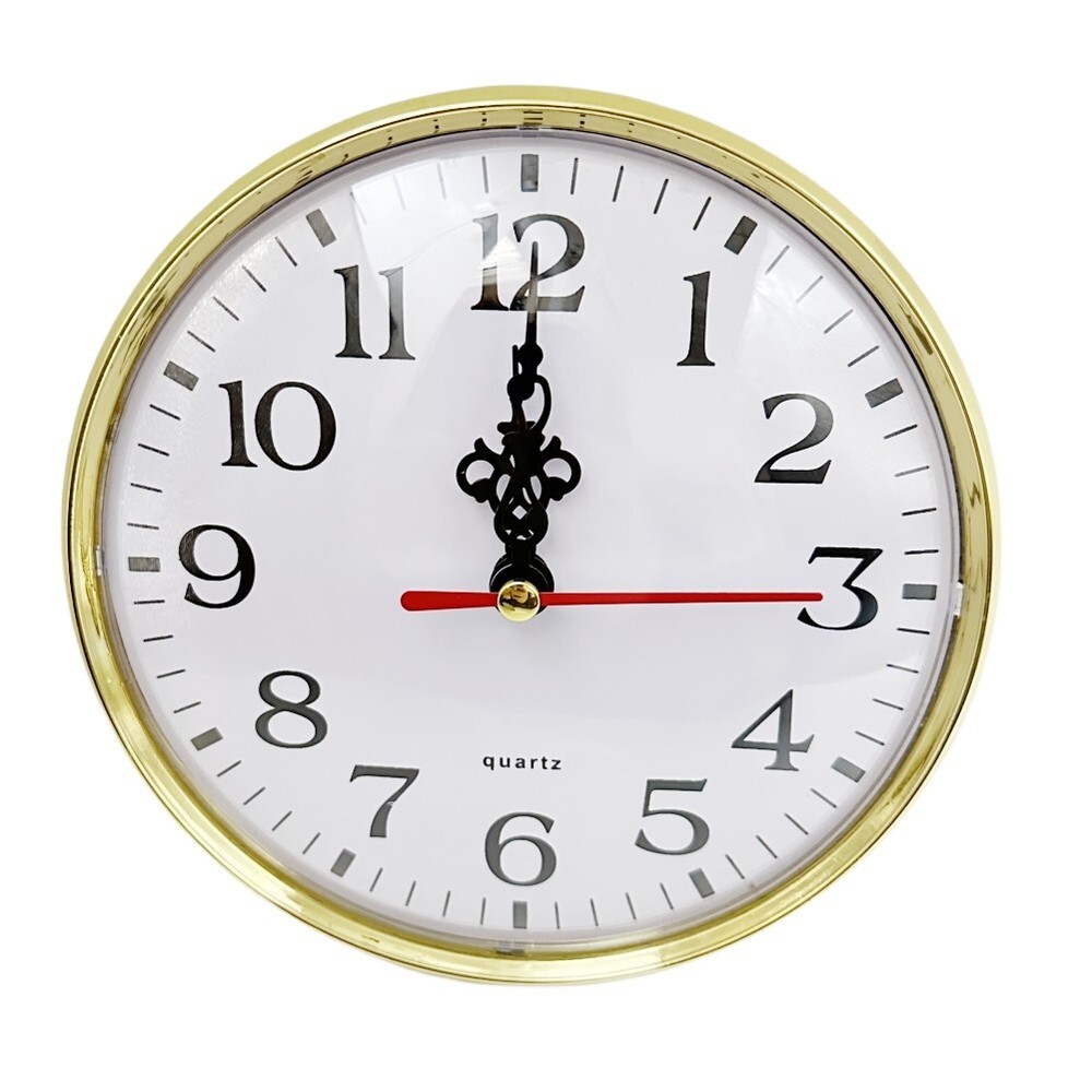 Quartz Clock Insert Arabic Numerals Gold Replacement Silent Movement 1 Pcs