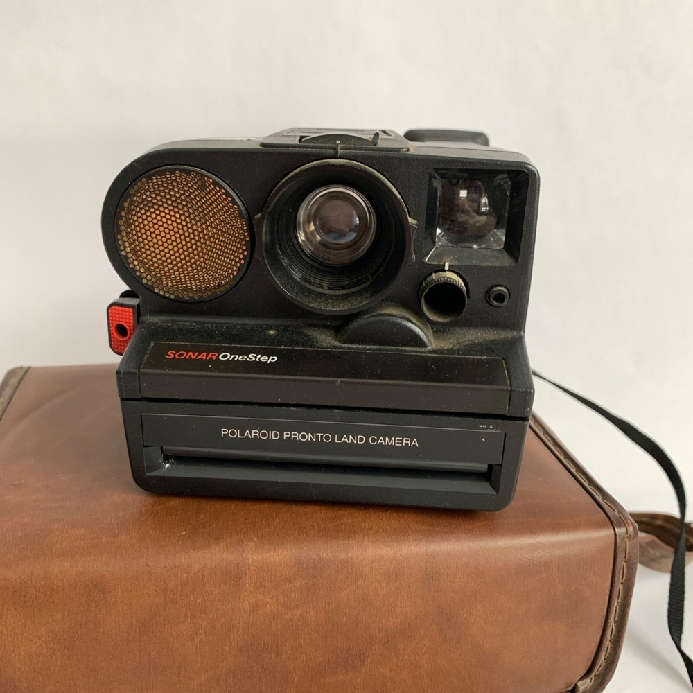 Polaroid Pronto Land Camera Sonar One Step with Case & Manuals UNTESTED