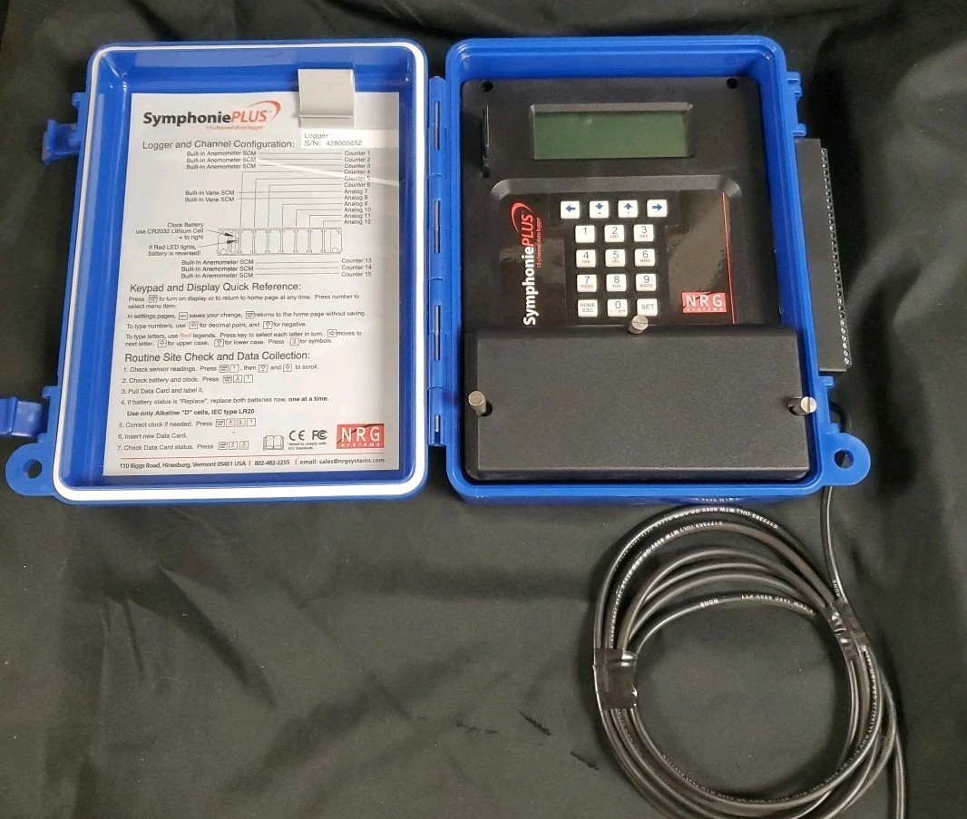 NRG Systems SYMPHONIE PLUS LOGGER 15 Channel EXCELLENT - TESTED Working 100%