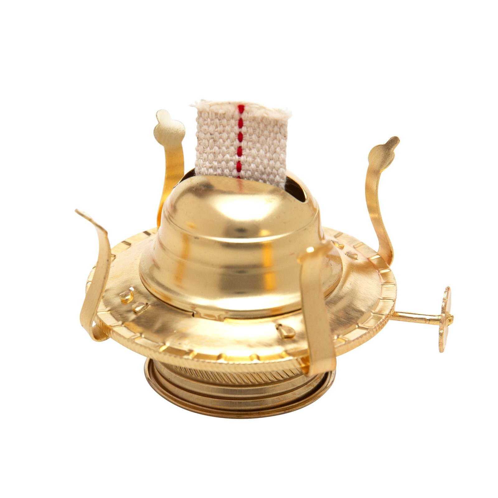 Brass Plated Oil Burner Replacement for Antique Kerosene Lamps | 2 Pack