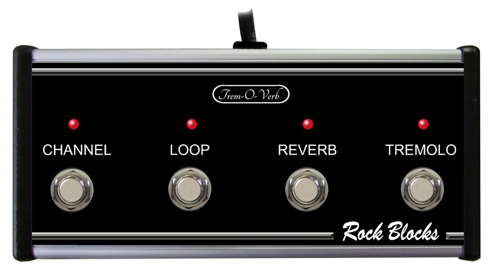 Rock Blocks - Custom 4 Button Footswitch for Mesa Boogie Tremoverb Amplifiers